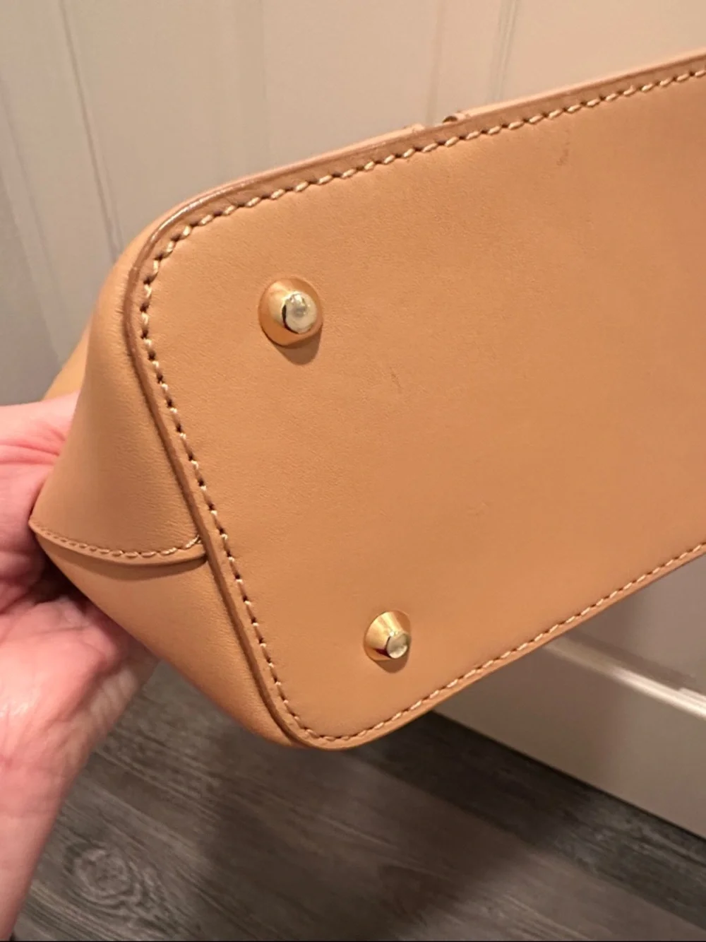 Authentic Burberry Tan Leather Tote Bag
